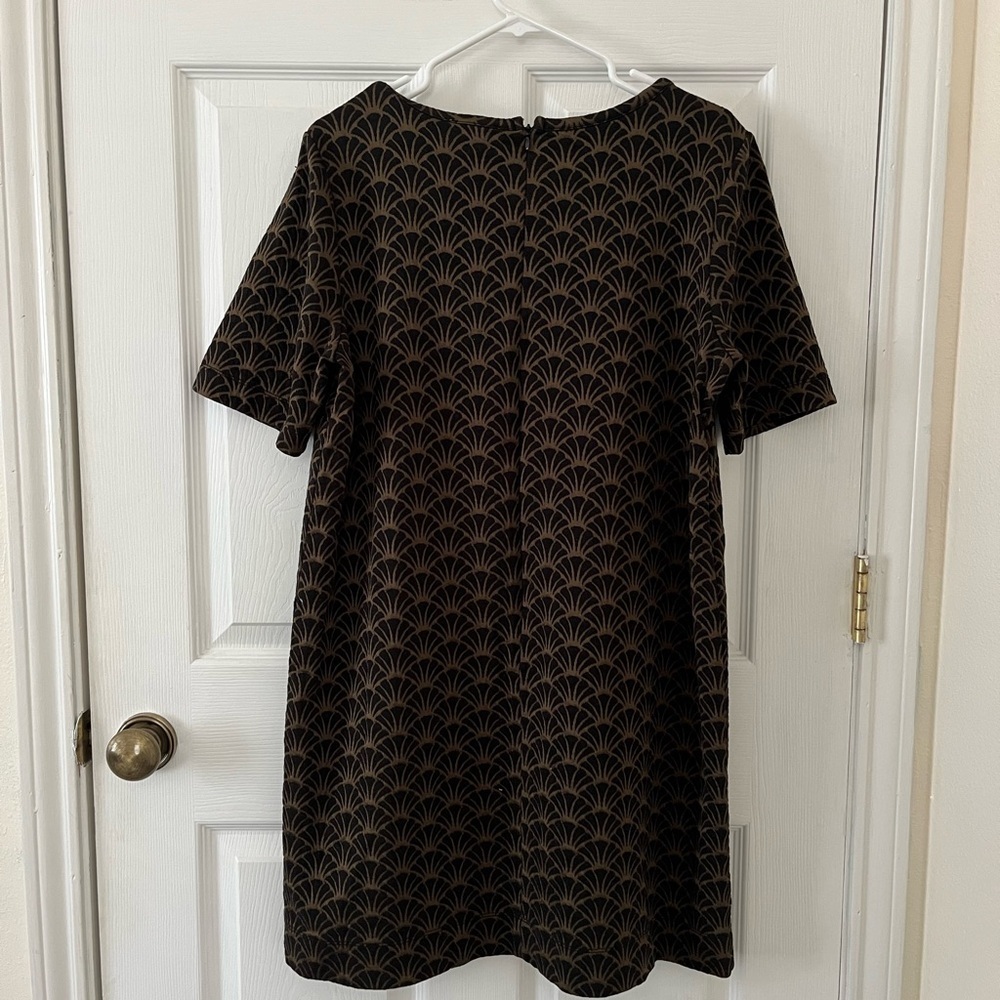 LOFT Black and Gold Mini Dress - Picture 3 of 4